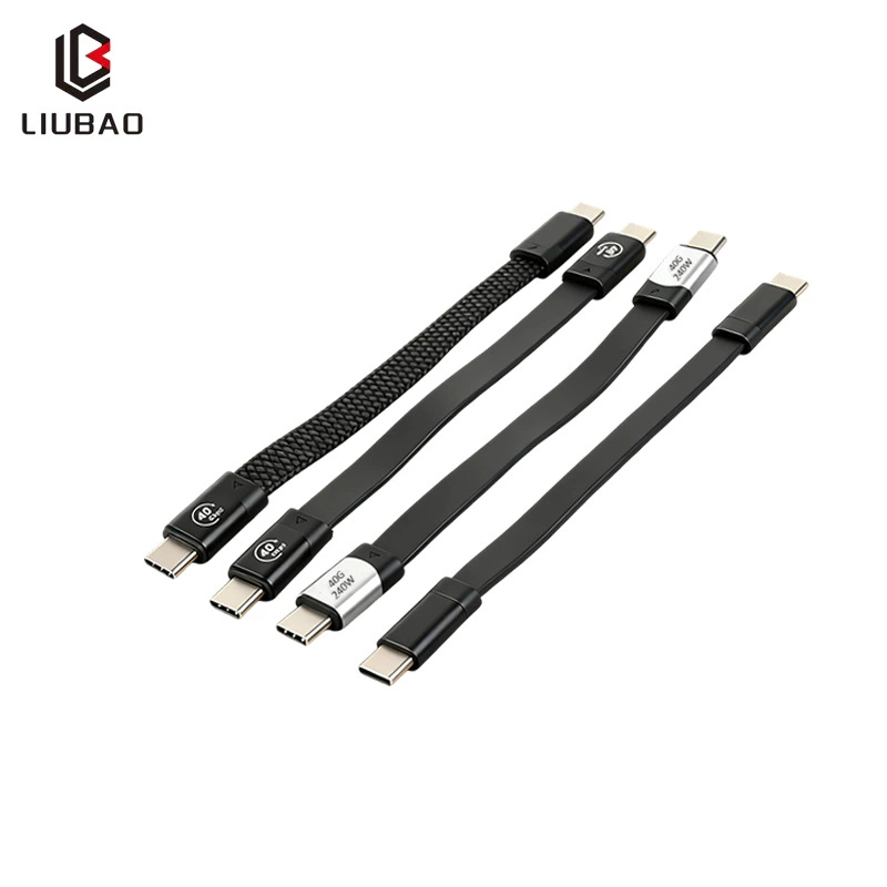 USB4 полнофункциональный кабель данных Type-C двусторонний плоский кабель 40G передача 8K высокоразрешение video совместим