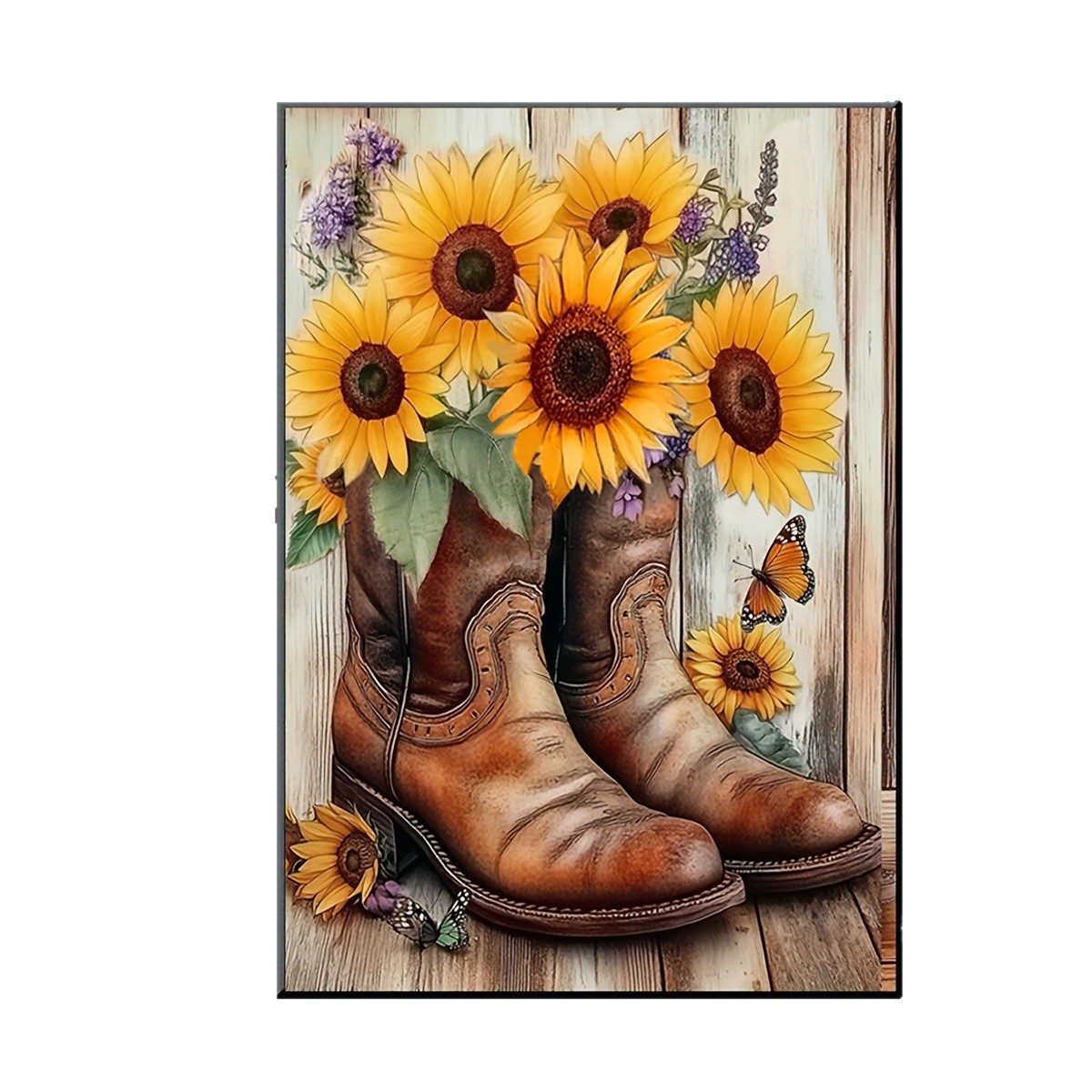 Ventas en caliente de nuevos girasoles de bordado cruzado retro sala de estar DIY bordado kit manual fabricantes al por mayor image 5