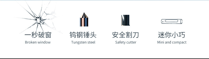 Car Window Breaker with Phone Number Plate, Multi-Functional Safety Hammer, Temporary Parking Sign, Car Escape and Life-Saving Artifact