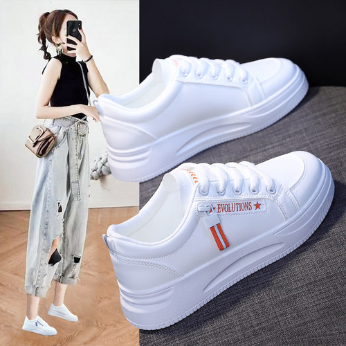 Women's running flat shoes, 35-43 large size, 2025 spring white casual sneakers, model 661