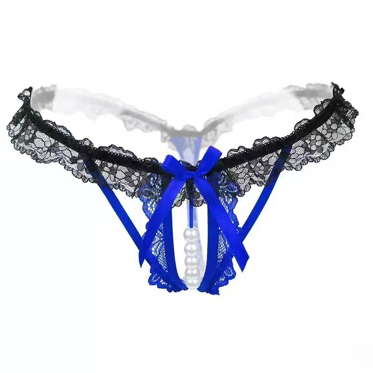 Cross-Border Hollow Lace Thong with Sexy Bowknot, 2025 New Style, Plus Size, Pure Cotton Crotch, Low-Waist T-Pants Cross-Border Hollow Lace Thong with Sexy Bowknot, 2025 New Style, Plus Size, Pure Cotton Crotch, Low-Waist T-Pants