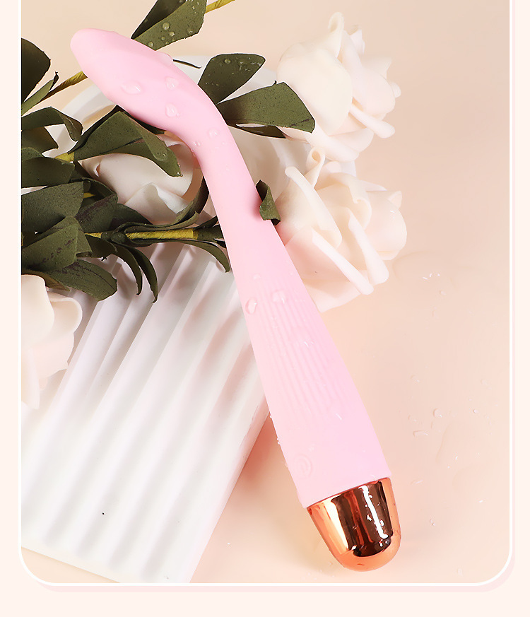 Qinghuan Vibrating Wand Massager Pen, Silicone G-Spot Vibrator with Heating, Pink — detail image 18