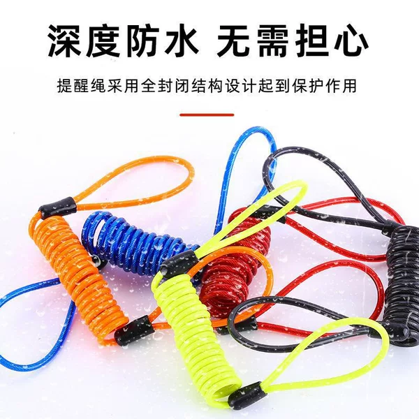 Anti-Theft Spring Reminder Rope European and American Creative Travel Wire Rope Multi-Color Ready Stock