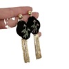 Retro metal fashionable small design earrings, Chinese style, light luxury style