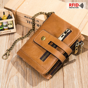 Malunte Anti-Magnetic Vintage Genuine Leather Long Wallet Women's Clutch High-End Multifunctional Top Grain Cowhide Wallet - Thumbnail 8