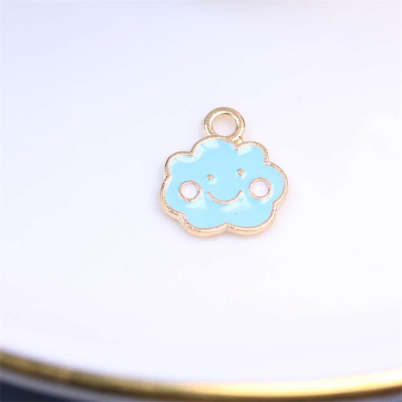DIYアクセサリー合金滴油虹雲ネックレスイヤリングキーホルダーペンダントメーカー卸売り|undefined