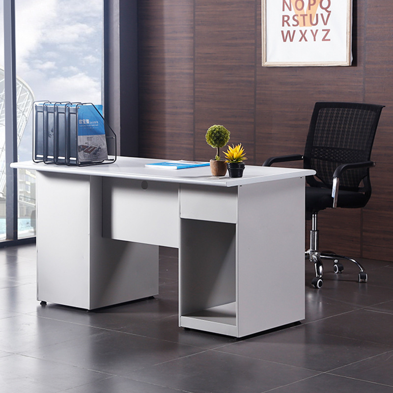 Steel desk single staff computer desk with lock and drawer iron desk Financial desk study desk
