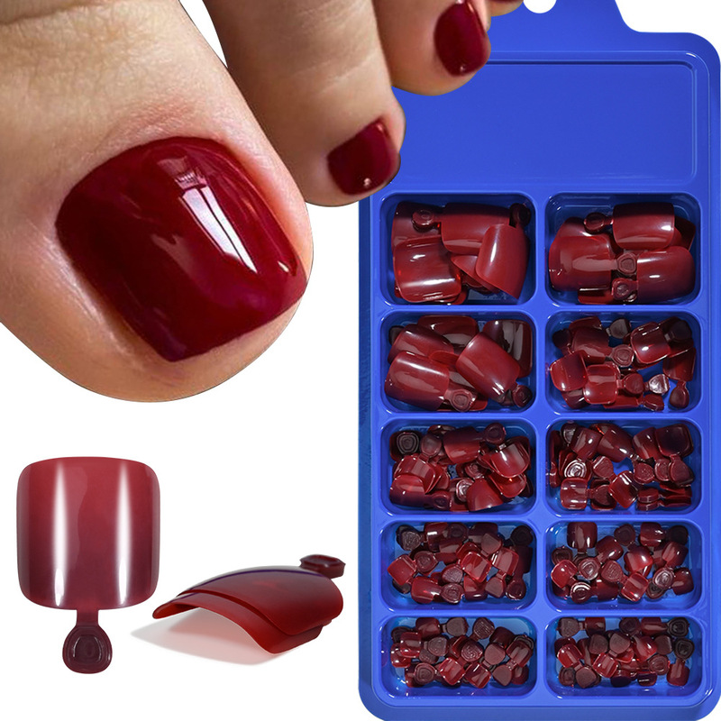 Cross-Border 100 Pieces of Pure Color Toenail Patches, Short Wearable Toenail Patches, Short Toenail Patches, Manicure Wearable Nails Cross-Border 100 Pieces of Pure Color Toenail Patches, Short Wearable Toenail Patches, Short Toenail Patches, Manicure Wearable Nails