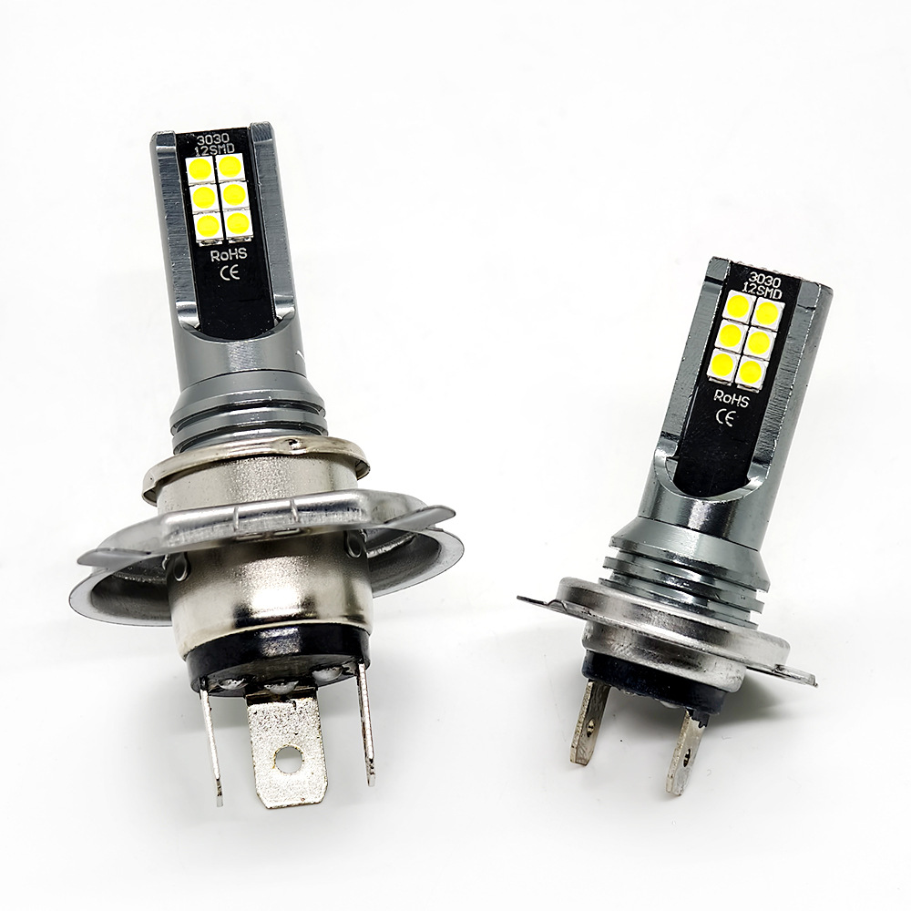 Car LED Headlight H7 H4 3030 12SMD Fog Light 9005 H11 Bulb
