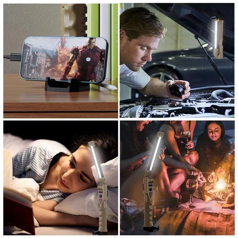 Nueva Luz de reparación de automóviles LED plegable luz de trabajo potente imán multifuncional luz fuerte linterna de emergencia Luz de inspección