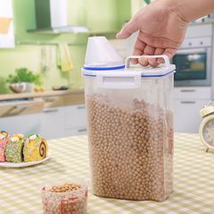 Sealed plastic food storage container, moisture-proof, for grains, dry goods, snacks, kitchen, refrigerator, storage box
