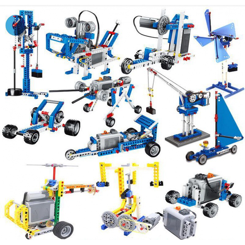 Programming Robot Compatible Particle Building Blocks 9686 Electric Gear Mechanical Puzzle Assembled Teaching Aids suit