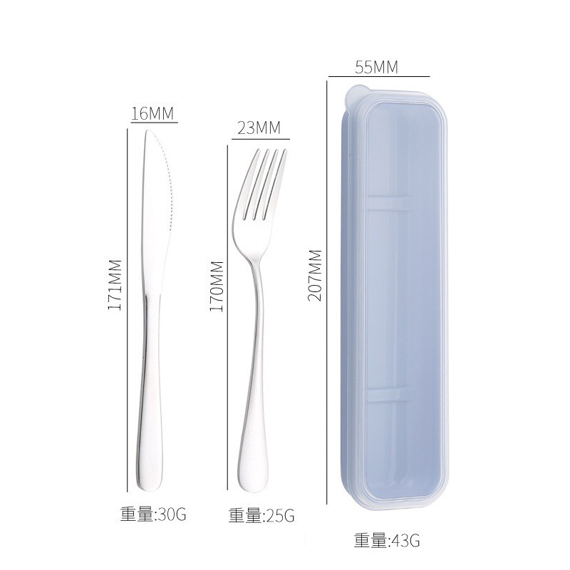 Cuchillo y tenedor de cubierta de acero inoxidable transfronterizo cuchillo y tenedor de tres piezas hotel cuchillo y tenedor de filete de comida occidental conjunto portátil regalos