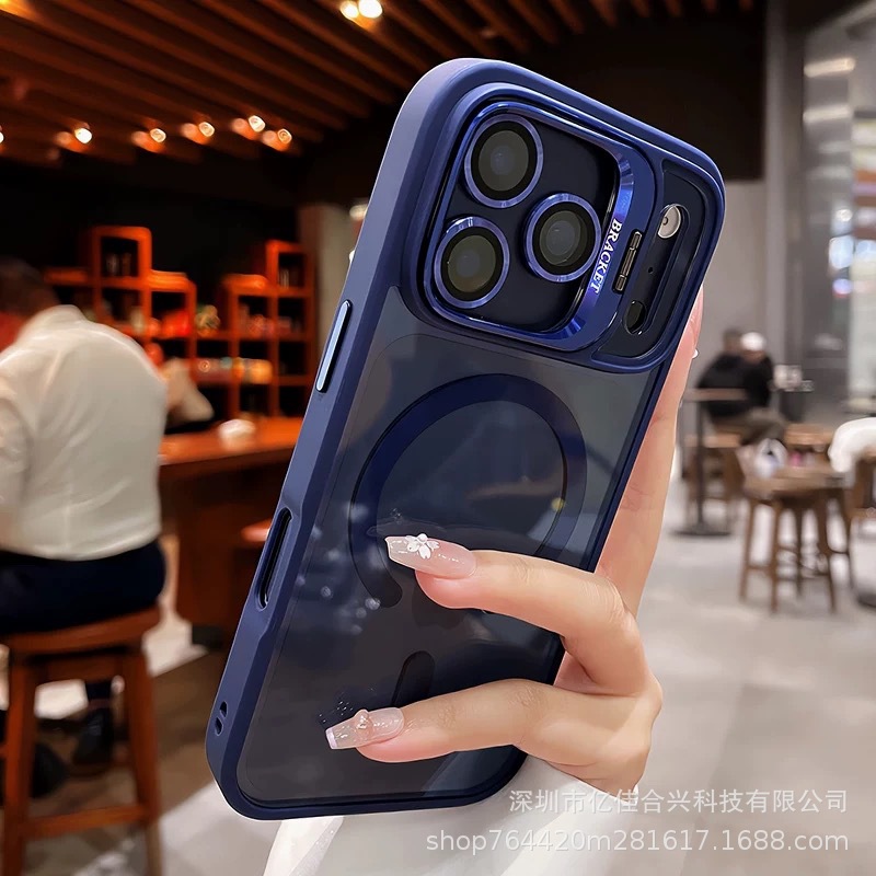Aplicable a Apple 17 caso de teléfono 16 succión U1 soporte con película de lente iPhone 14 funda de PC de promesax 11