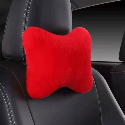 Headrest, Neck Pillow, Car Lumbar Support Pillow - plush-headrest-big-red-one