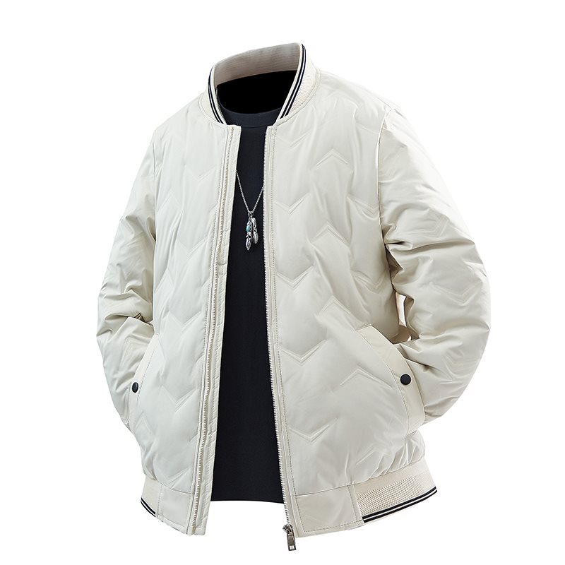 2023 Winter New Style Down Jacket for Middle-aged and Elderly Men, Thickened Warm Baseball Collar Winter Outerwear