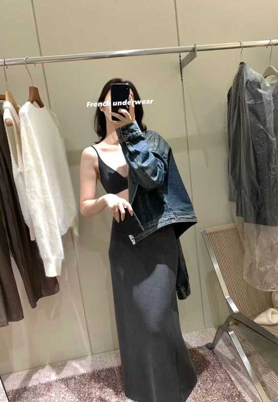 metwo法式蕾丝"仙仙内衣"小胸薄杯网纱三角杯bra秋冬螺纹舒适内衣|undefined