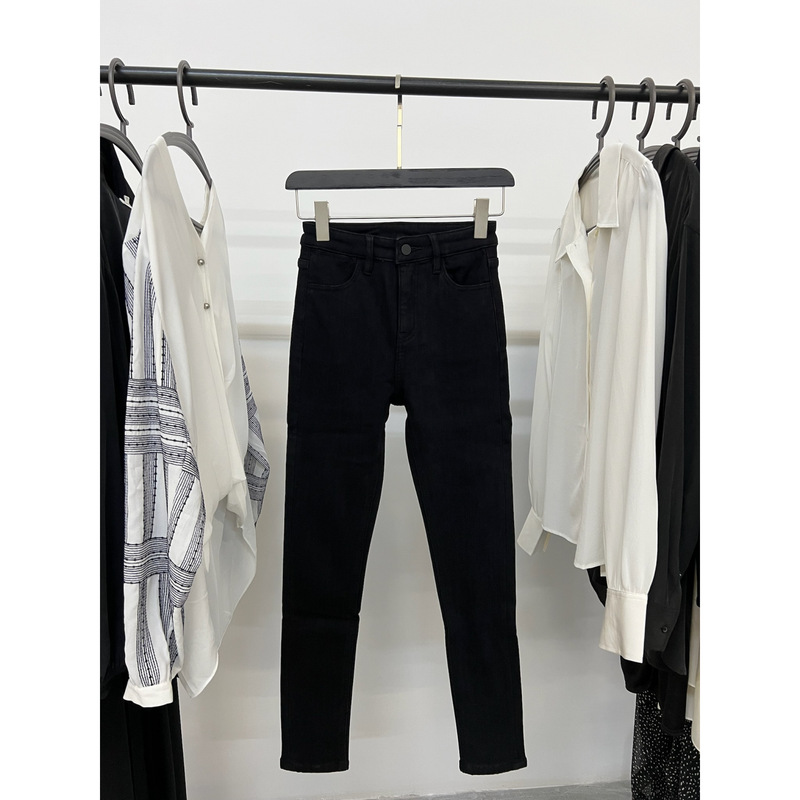 Last Order Fr Knitted Terry Bottom Fleece-Lined Thickeneded Warm Women's Skinny Jeans