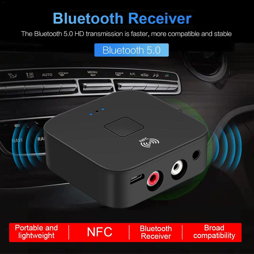 NFC Bluetooth приемник аудио адаптер старое аудио обновление Bluetooth AUX/RCA автомобильный Bluetooth приемник