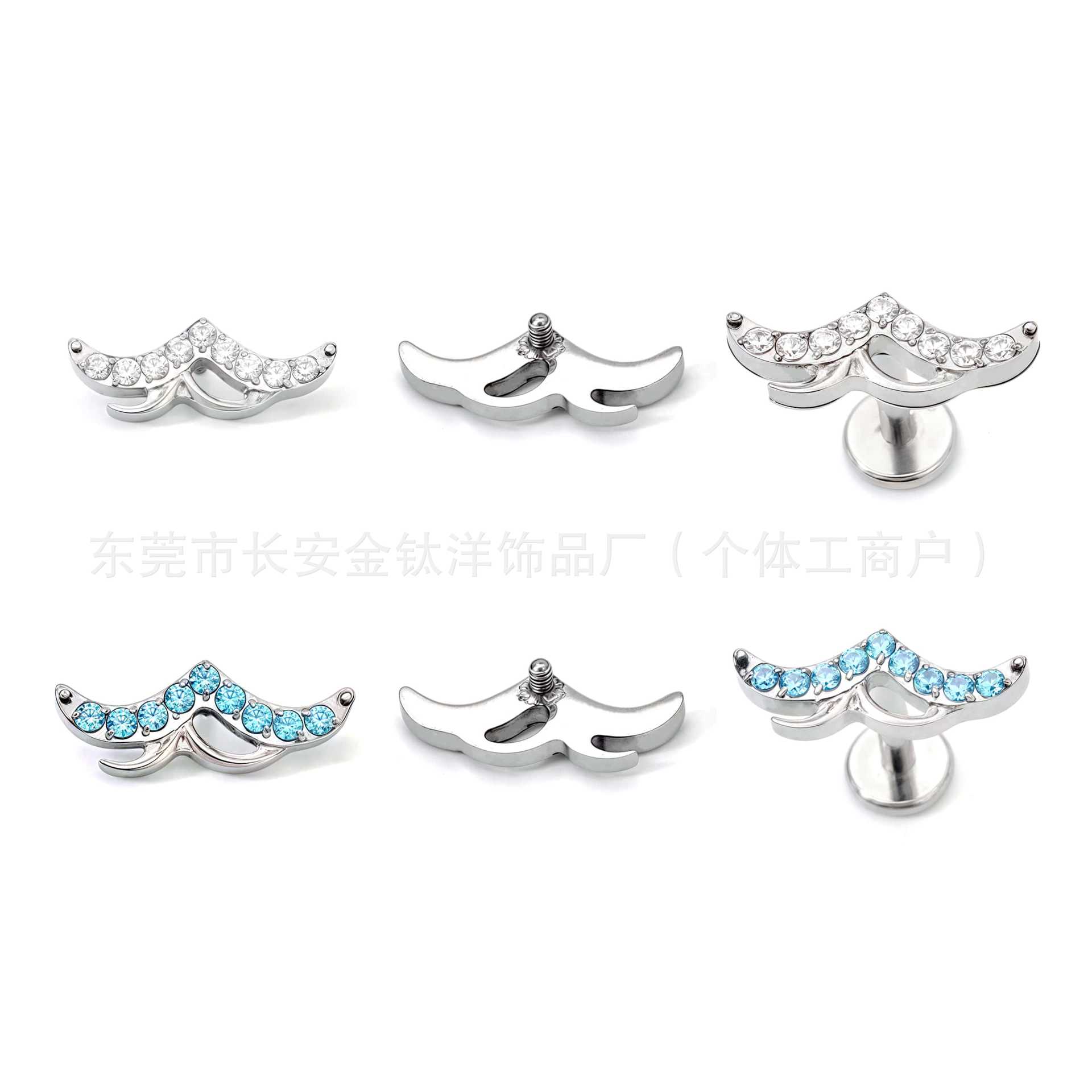 F136 Titanium Geometric Flower Earrings Lip Nails Nose Nails G23 Titanium Alloy Body Piercing Jewelry Ear Bone Nails detail image 8