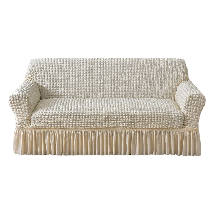 Alto peso Seersucker falda Decoración sofá cubierta todo incluido sofá cubierta elástica cubierta universal cubierta completa combinación sofá cubierta toalla