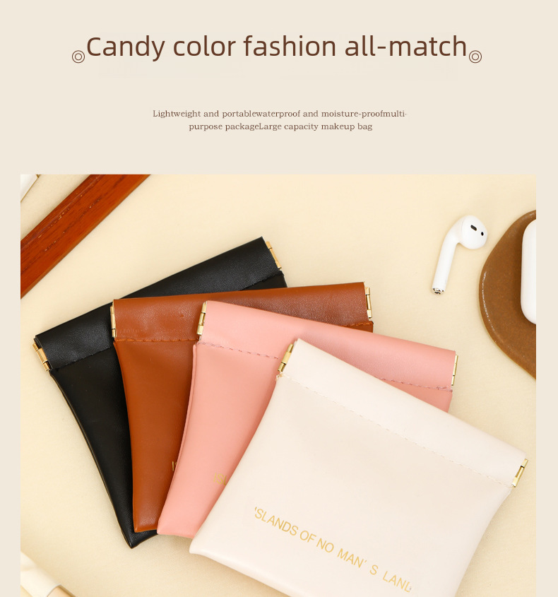 Nouveau sac de rangement en PU pour éclats d'obus, mini porte-monnaie pour femme, portefeuille pour femme, sac à cartes, sac de grande qualité, sac à cosmétiques_voghion.com