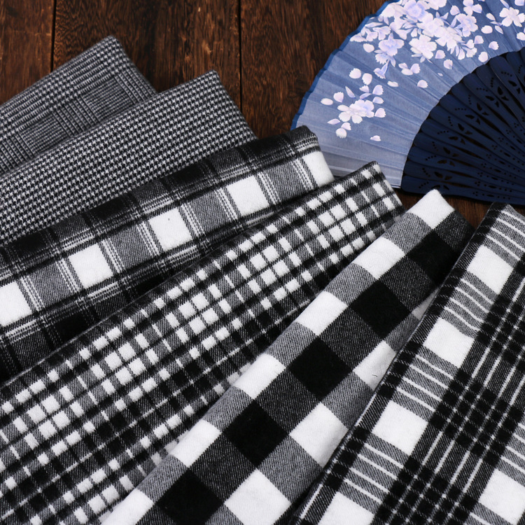 厂家供销磨毛棉布色织棉布料复古格纹秋冬面料