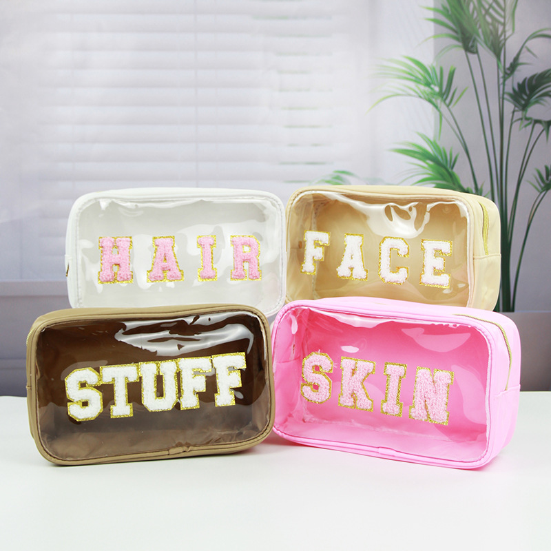 Amazon nuevo producto transfronterizo bolsa de maquillaje impermeable bolsa de lavado de PVC transparente multifuncional bolsa de almacenamiento portátil de viaje