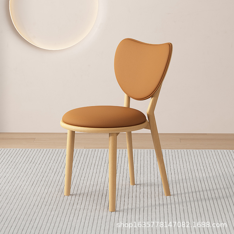 Sillas de comedor de madera sólida, sillas de comedor caseras, restaurantes retro, hoteles, sillas simples, sillas de comedor casuales, sillas de amor