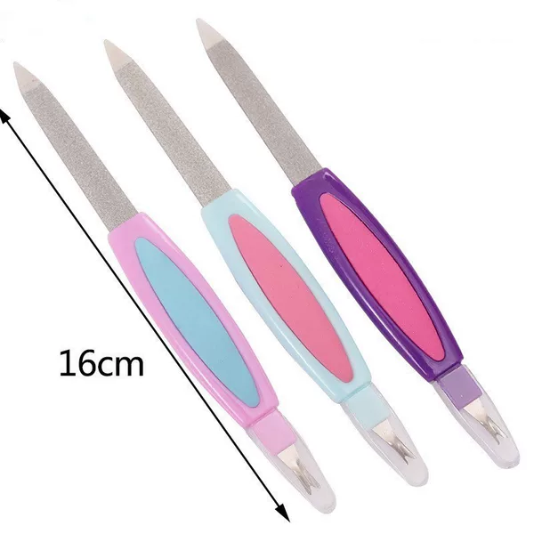 in stock stainless steel frosted with dead skin knife on both sides with dead skin fork file grinding file beauty set accessories nail art