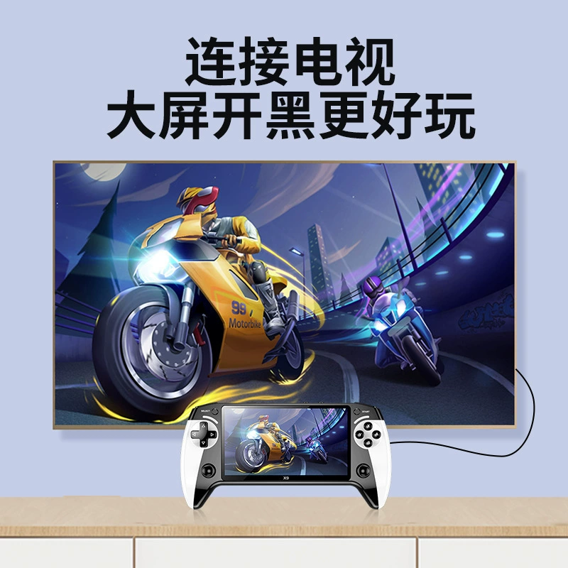 Новая портативная игровая консоль X9 5.5" большой экран, аркадная, поддержка десяти типов эмуляторов, ультрачеткое изображение