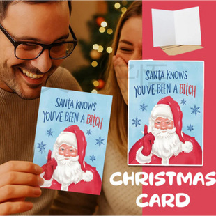 &ldquo;Santa Knows You&rsquo;ve Been a B*tch&rdquo; Christmas Card �}�Q�R��