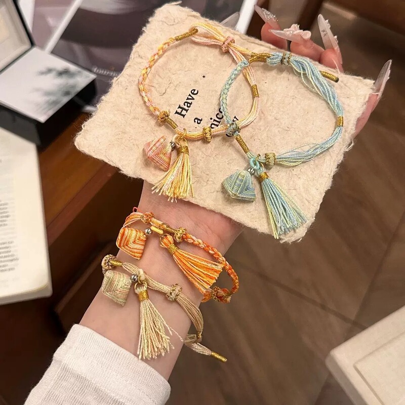 Dragon Boat Festival Hand-Woven Colorful Rope Bracelets for Children and Babies, Tassel Zongzi Bracelets, Holiday Gifts Wholesale Dragon Boat Festival Hand-Woven Colorful Rope Bracelets for Children and Babies, Tassel Zongzi Bracelets, Holiday Gifts Wholesale
