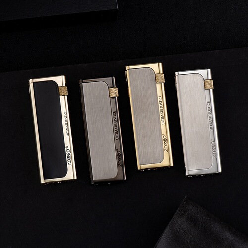 ZORRO Zorro inflatable lighter open flame slim and compact brushed metal texture personalized gift for men