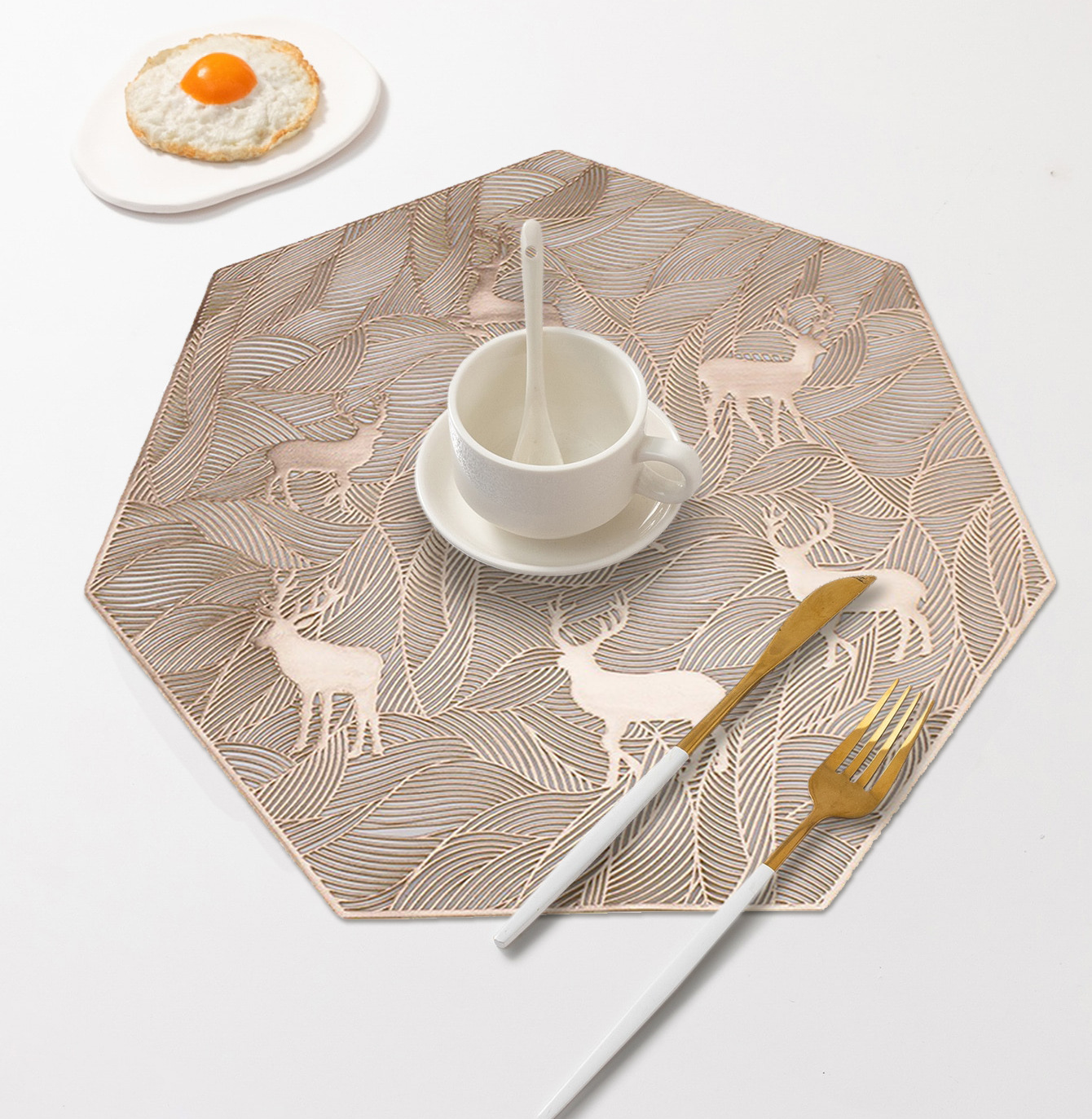 Ciervos Hollow-out placemat Western placemat transfronterizo estera de la tabla restaurante del hotel estera de aislamiento térmico giling Coaster decoración de aislamiento térmico