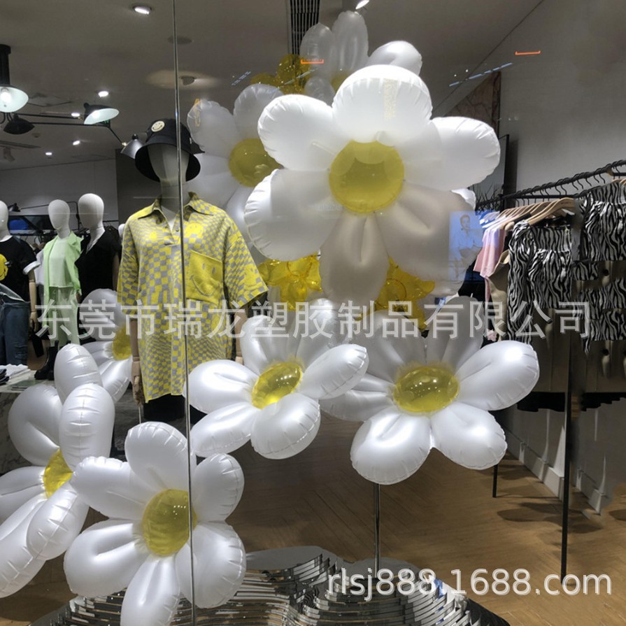 pvc充气闭气花朵商场橱窗婚庆摄影景区美陈装饰气模尺寸款式