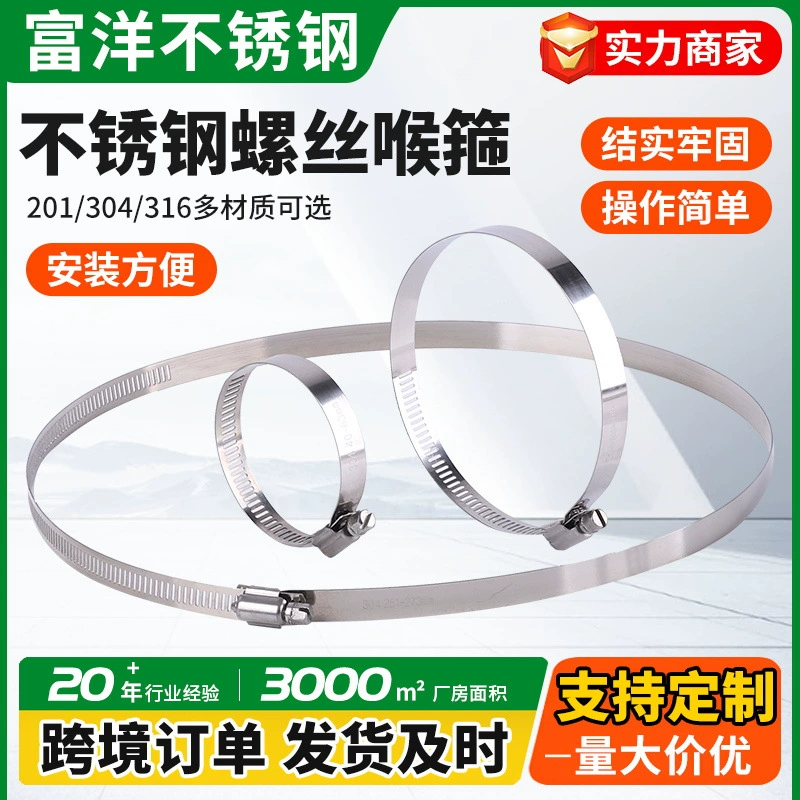 Хомут для шланга в немецком стиле из нержавеющей стали, хомут для газовой трубы, винтовой хомут из нержавеющей стали 304, прочный обруч.