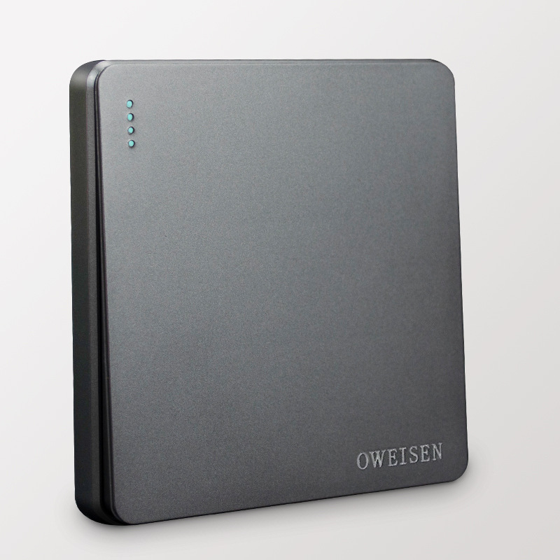 Silver-gray switch socket five-hole wall panel 86 type household concealed power two and three plug one-way dual control