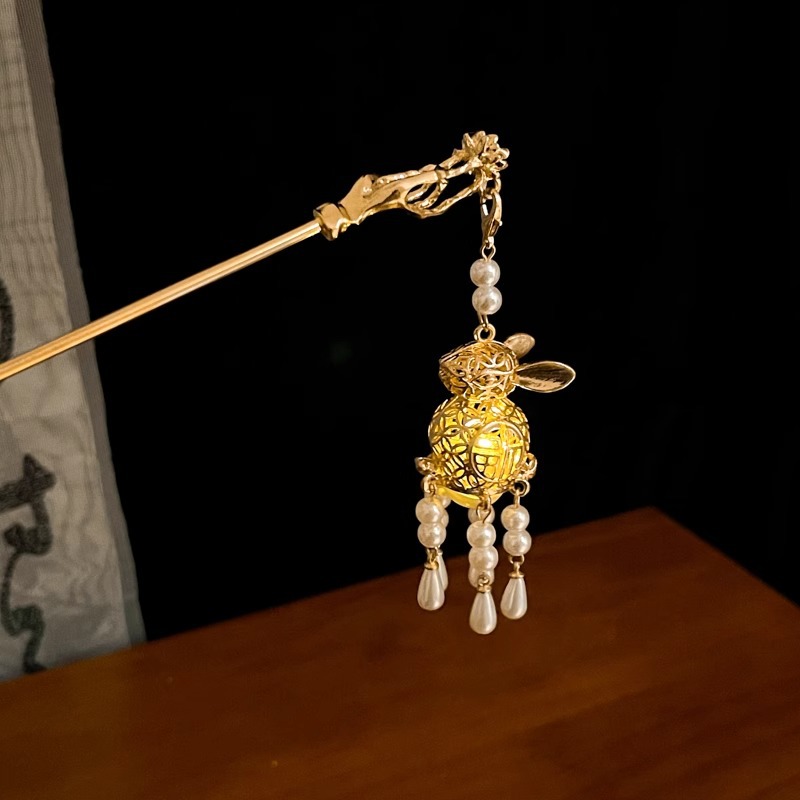 Palacio lámpara pinzas de cabello para niñas estilo antiguo cheongsam accesorios de ropa china pinzas de cabello de disco de alta sensibilidad a la fluidez paso de agitación pinzas de cabello