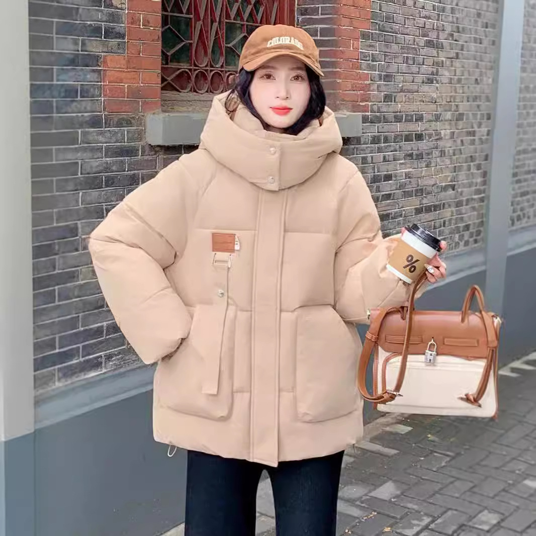 2024 invierno nuevo abrigo de mujer de algodón corto chaqueta de algodón de alta sensación moda
