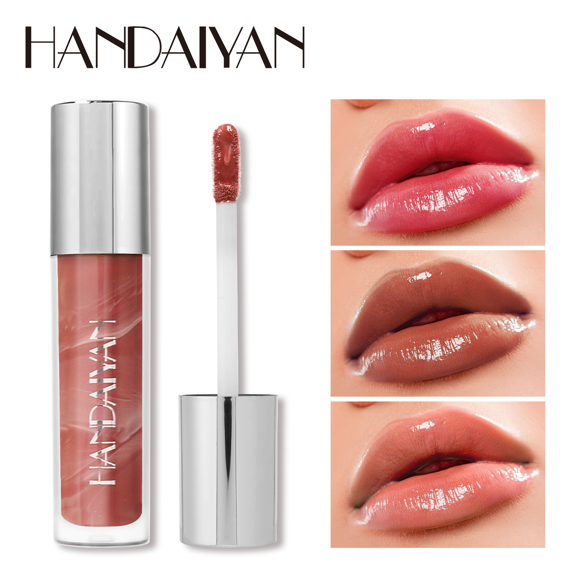 Esmalte labial espejo transfronterizo Handaiyan mármol humectante labial lápiz labial espejo esmalte labial
