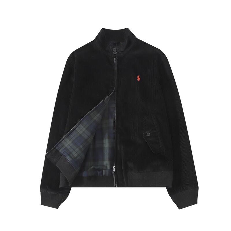 25 Cross-Border Autumn and Winter Ralph Lauren Vintage Corduroy Casual Jacket Simple Versatile Fashion Unisex Style