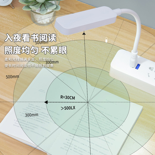 USB night light LED eye protection small table lamp voice portable mini portable light power bank dormitory reading light