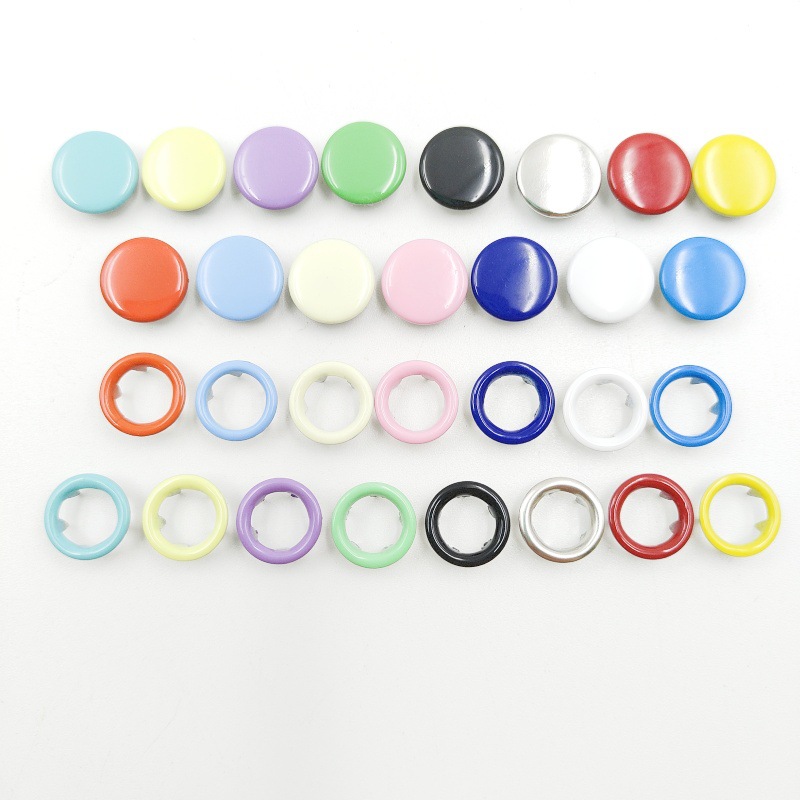 Metal gizli düymə, beş caynaqlı, 9.5 mm, gümüşü rəng