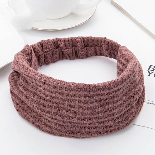 Korean Wide Edge Hairband Covering Gray Hair Headband Postpartum Washing Fabric Head Scarf Headband Warm Head Cover Hair Accessory