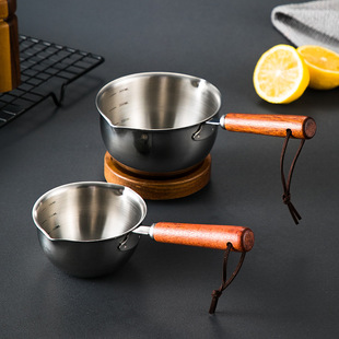 Hot Selling Stainless Steel Oil Pouring Pot Chocolate Melting Pot Hot Oil Household Soy Sauce Pouring Oil Special Pot Mini Milk Pot