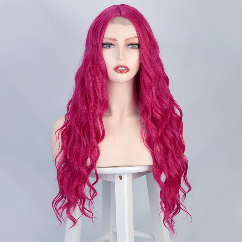 Wigs European And American Women's Wigs Small Lace Long Curly Hair Water Ripples Headgear display picture 1