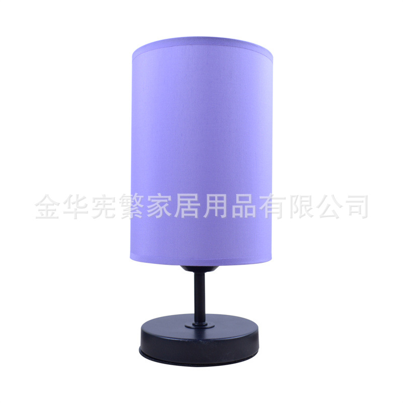 Lámpara de mesa de metal negro púrpura 140