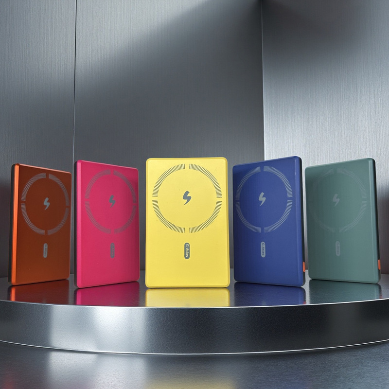 2025 New Mini Magnetic Power Bank Shell Water Transfer Printing Ultra-Thin Portable Suitable for Apple Can Be Carried on the Plane