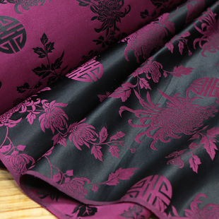 Heavy Silk Old Material Jacquard Satin 6A Mulberry Silk Guofeng Vest Coat Designer Fabric